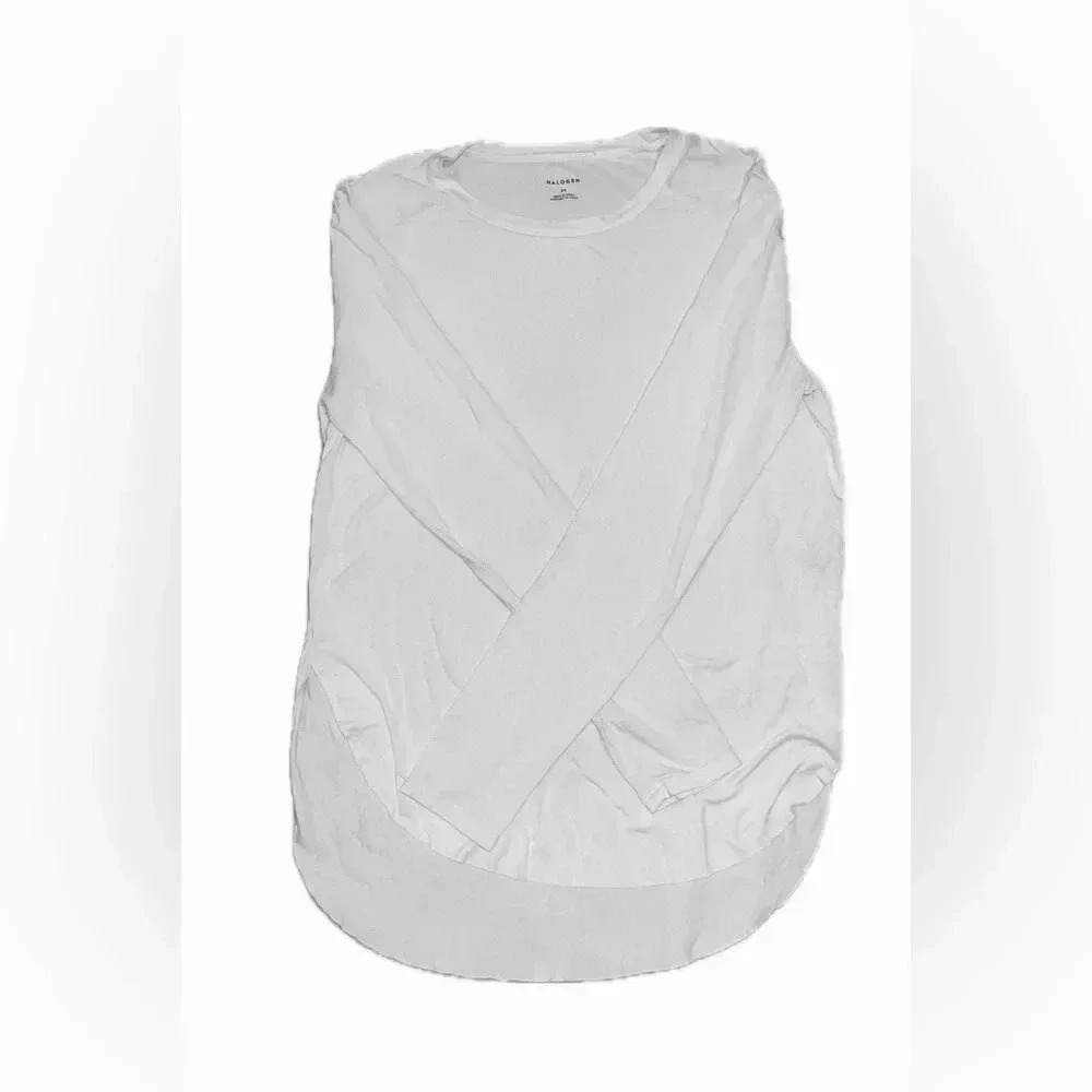 Oversized halogen white tee